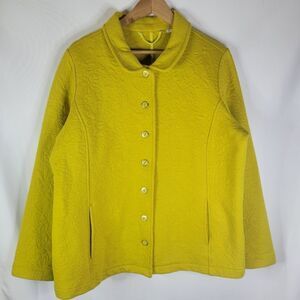 Isaac Mizrahi Chartreuse / Citrus Women's Quilted Soft Jacket